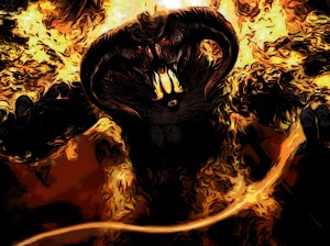How my doubt demon looks like. I know, I know, it looks suspiciously like the Balrog...I think they might be related.