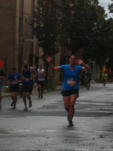 Apparently you shouldn't wave your hands like that during long races. It wastes energy. Who knew?